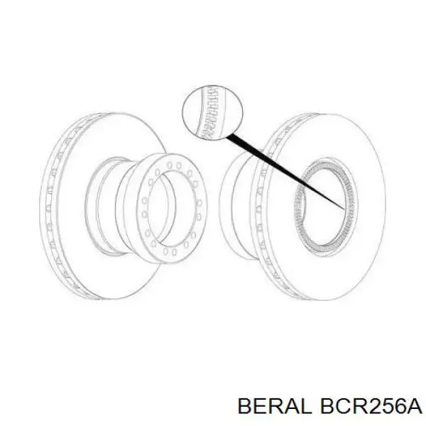 Купить BCR256A Beral Ротор тормозной