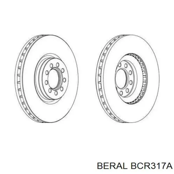 BCR317A Beral диск тормозной передний