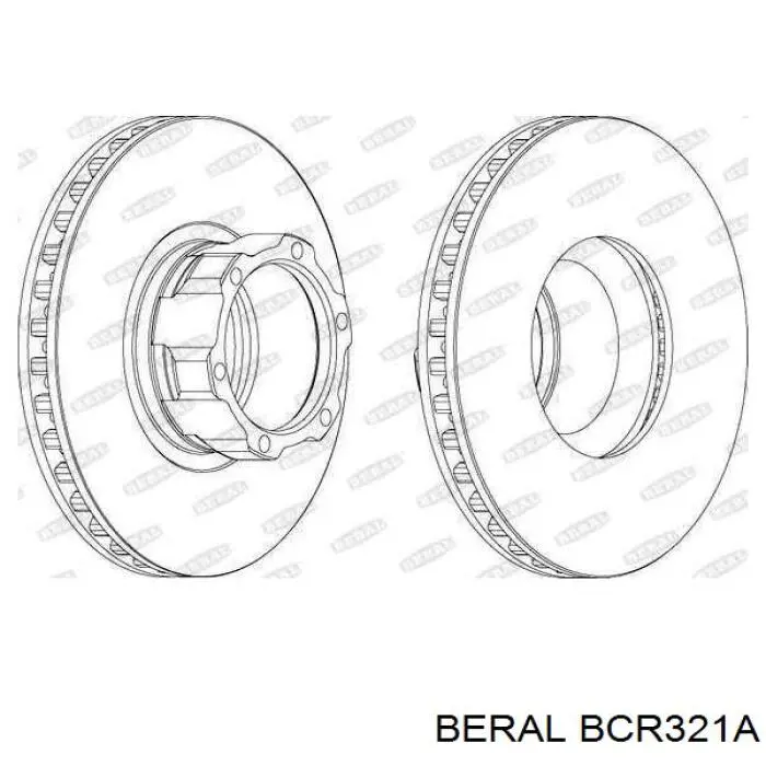 Купить BCR321A Beral Диск тормозной задний