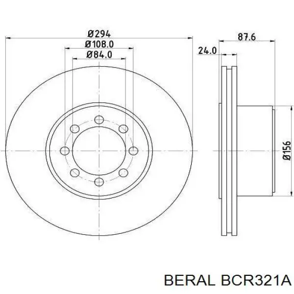 Задний тормозной диск Beral BCR321A цена, от 64.30 USD