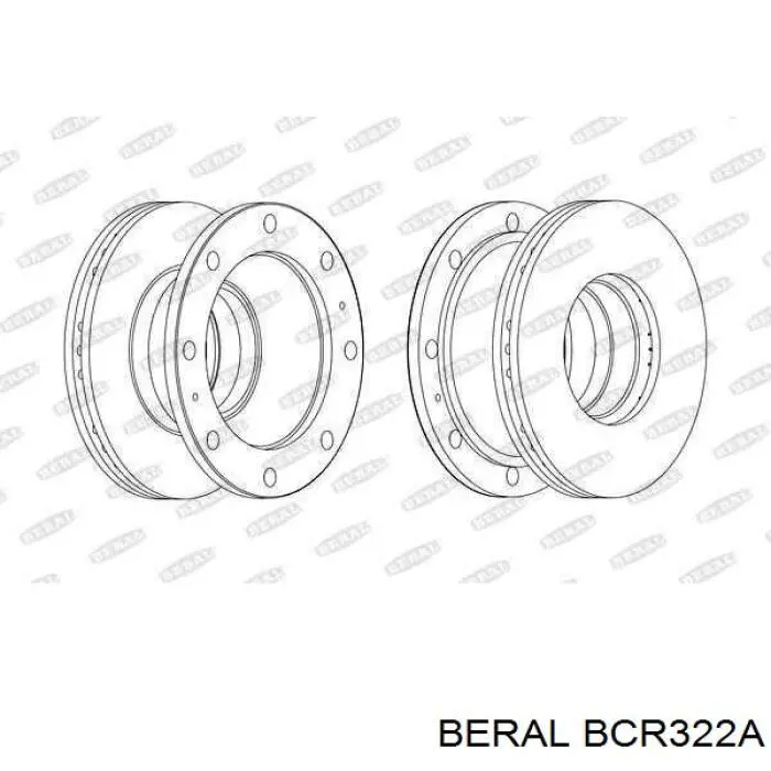 Задний тормозной диск Beral BCR322A цена, от 86.02 USD