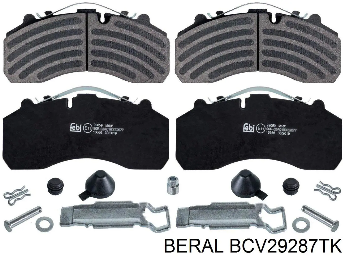 Колодки тормозные передние дисковые Beral BCV29287TK