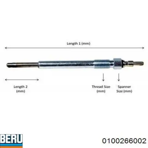 Свечи накала Beru 0100266002 цена, от 9.59 USD