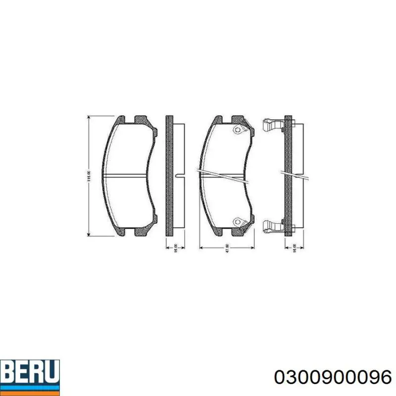Бегунок распределителя зажигания 0300900096 Beru