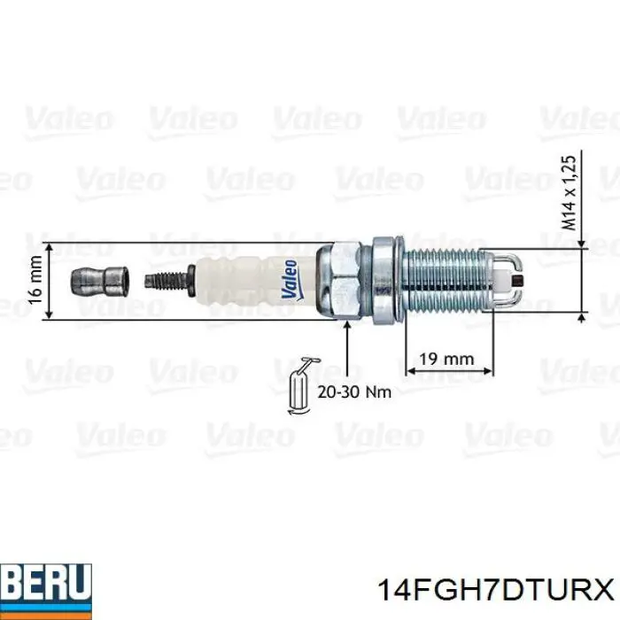 Свечи зажигания 14FGH7DTURX Beru