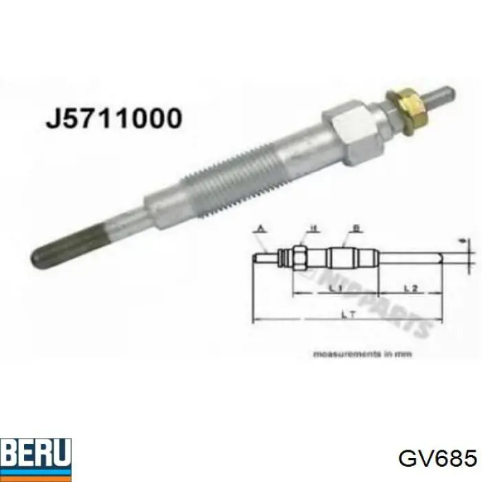 Купить GV685 Beru Свечи накала