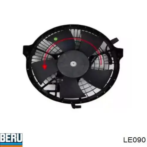Электровентилятор интеркуллера в сборе (мотор+крыльчатка) Beru LE090