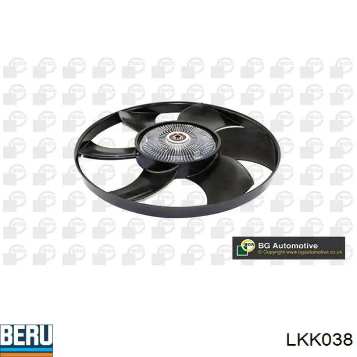 Вентилятор (крыльчатка) радиатора охлаждения BERU LKK038