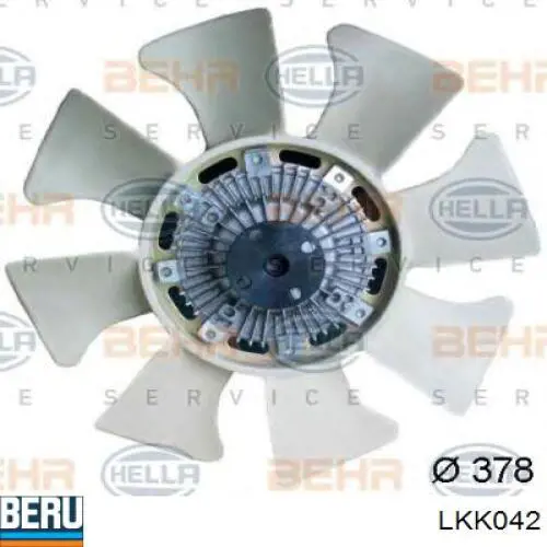 Вентилятор (крыльчатка) радиатора охлаждения BERU LKK042