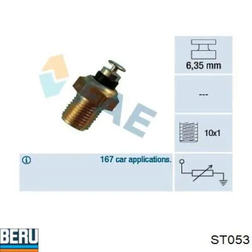 ST053 Beru Термовыключатель