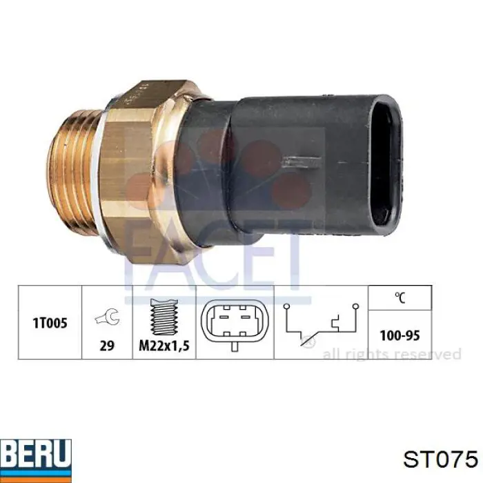 ST075 Beru Датчик радиатора