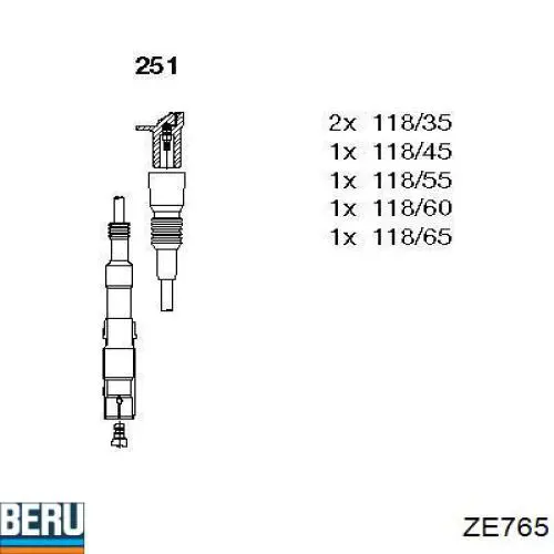 ZE765 Beru высоковольтные провода