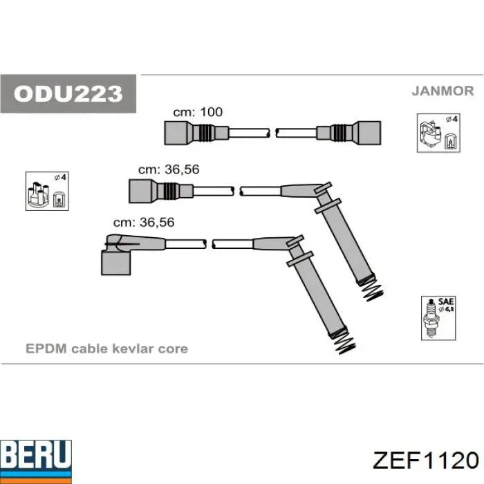 Высоковольтные провода ZEF1120 Beru