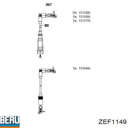 ZEF1149 Beru высоковольтные провода