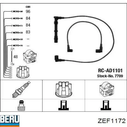 ZEF1172 Beru высоковольтные провода