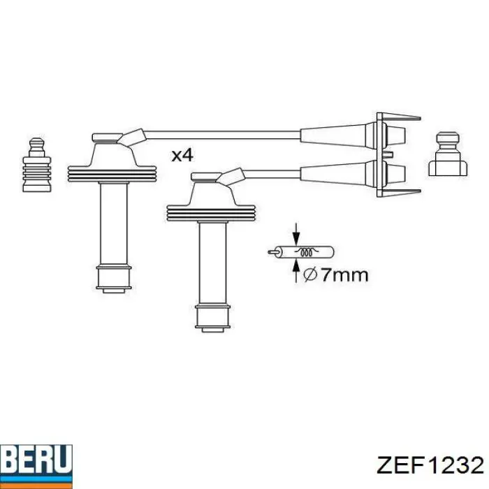 ZEF1232 Beru высоковольтные провода