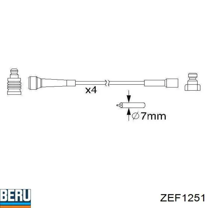 ZEF1251 Beru высоковольтные провода