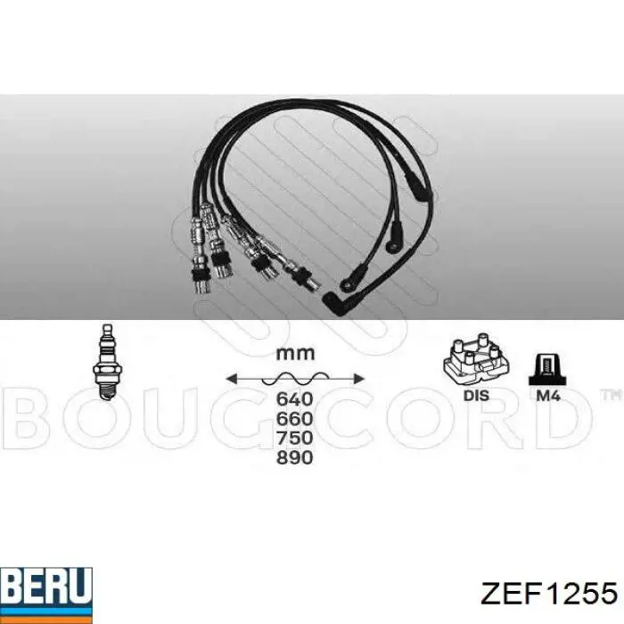 Купить ZEF1255 Beru Провода высокого напряжения