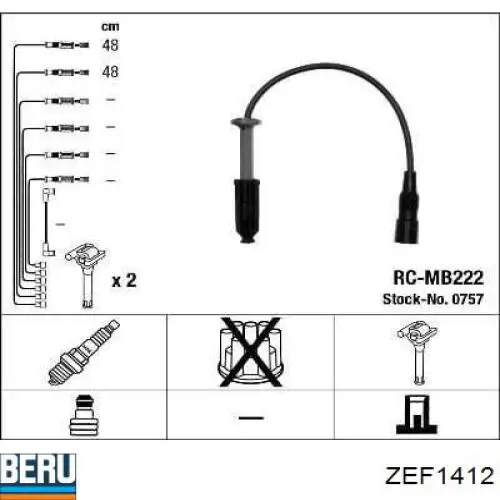 Juego de cables de encendido ZEF1412 Beru