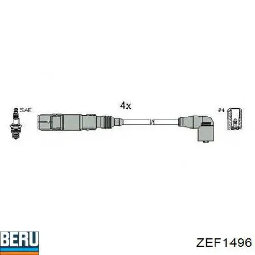 ZEF1496 Beru Провода высоковольтные