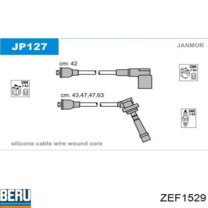 Высоковольтные провода ZEF1529 Beru