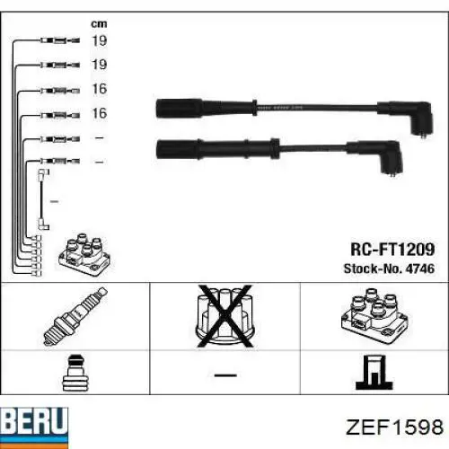 Провода зажигания Beru ZEF1598 цена, от 22.69 USD