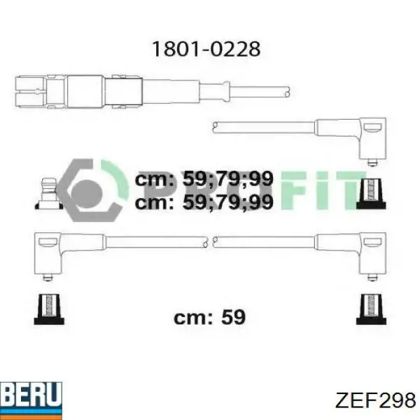 Высоковольтные провода ZEF298 Beru
