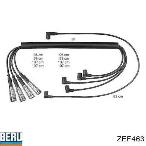 Juego de cables de encendido ZEF463 Beru