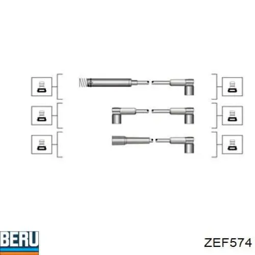 ZEF574 Beru высоковольтные провода