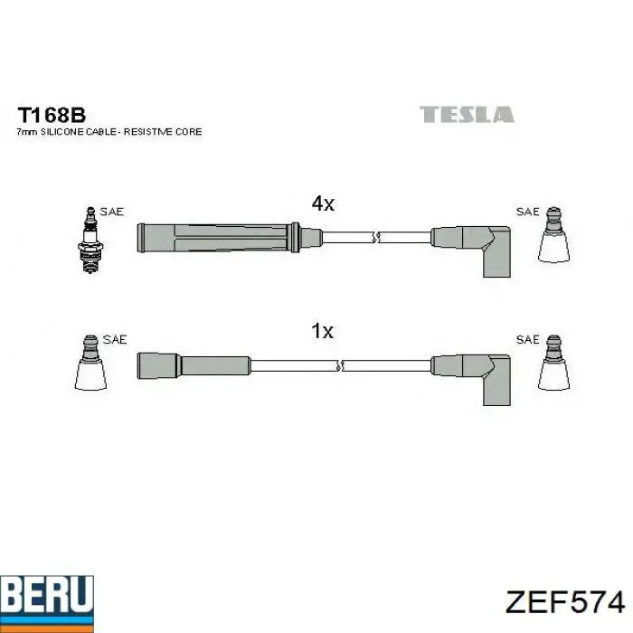 Провода зажигания Beru ZEF574 цена, от 23.38 USD