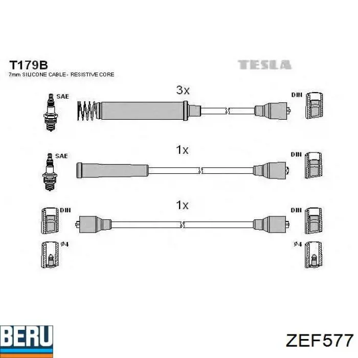 Высоковольтные провода ZEF577 Beru