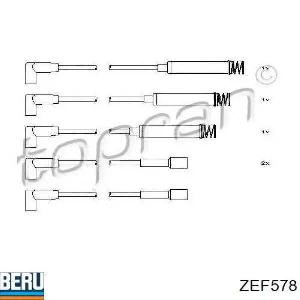 Купить ZEF578 Beru Провода высокого напряжения