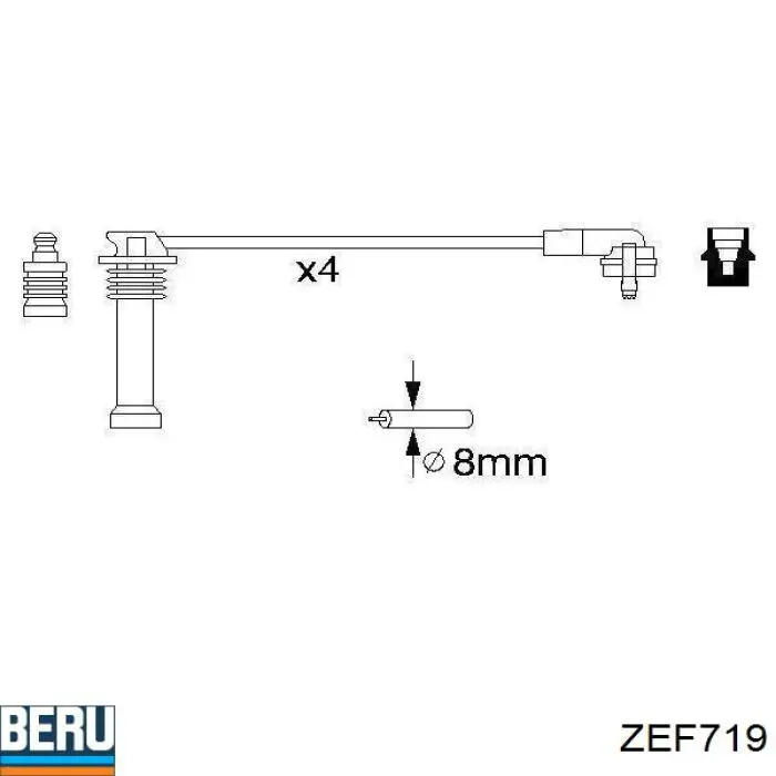 Высоковольтные провода ZEF719 Beru