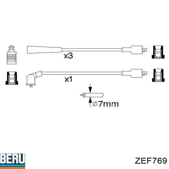 ZEF769 Beru высоковольтные провода