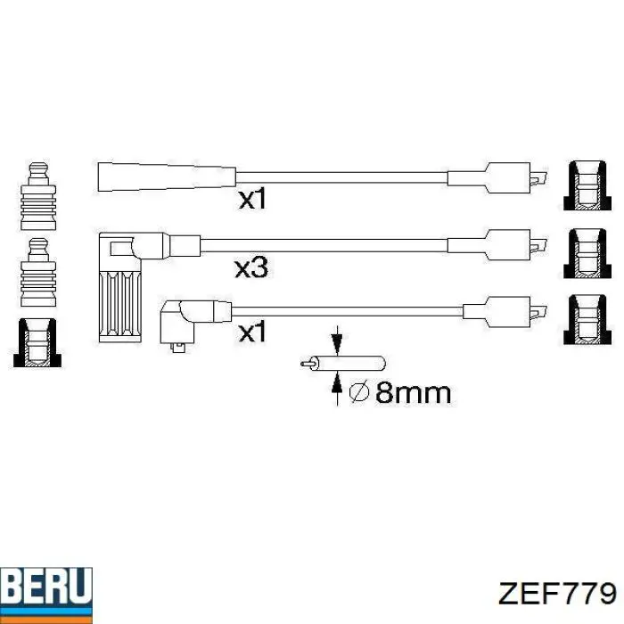 Высоковольтные провода ZEF779 Beru