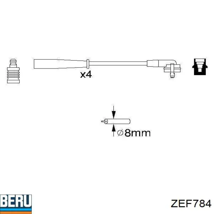 Высоковольтные провода ZEF784 Beru