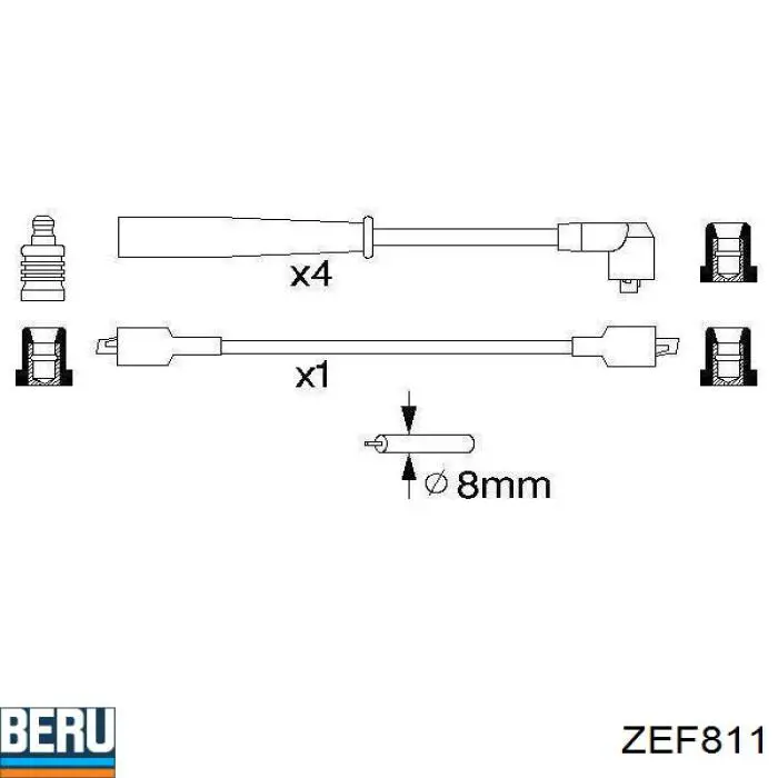 Высоковольтные провода ZEF811 Beru