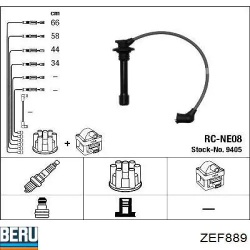 Высоковольтные провода ZEF889 Beru