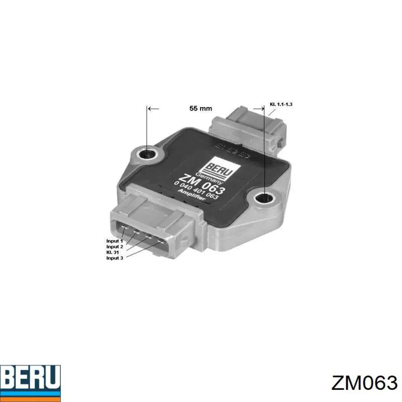 ZM063 Beru модуль зажигания (коммутатор)