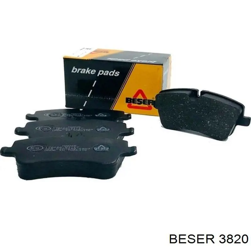 3820 Beser колодки тормозные передние дисковые