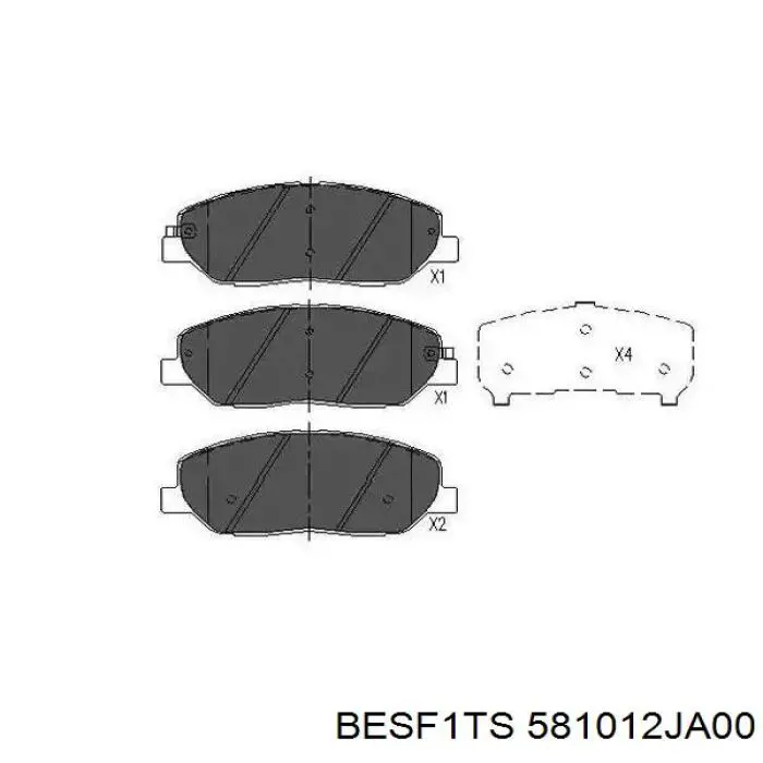 Передние тормозные колодки 581012JA00 Besf1ts