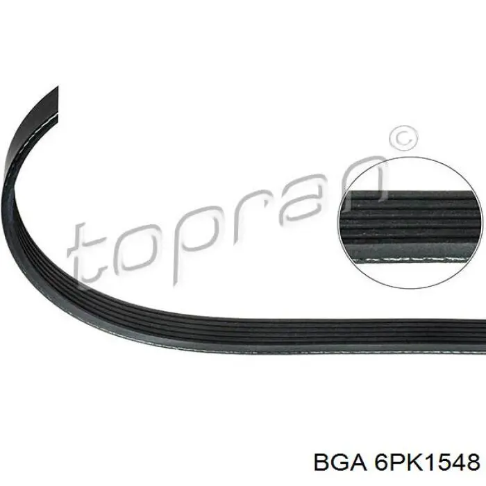 Клиновый ремень BGA 6PK1548 цена, от 9.60 USD