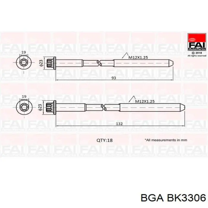 Tornillo de culata BK3306 BGA