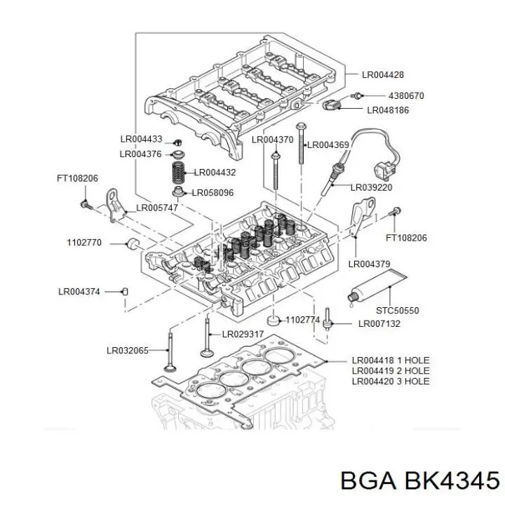 Tornillo de culata BK4345 BGA