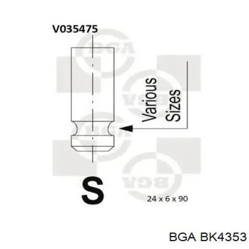 Болт ГБЦ BK4353 BGA