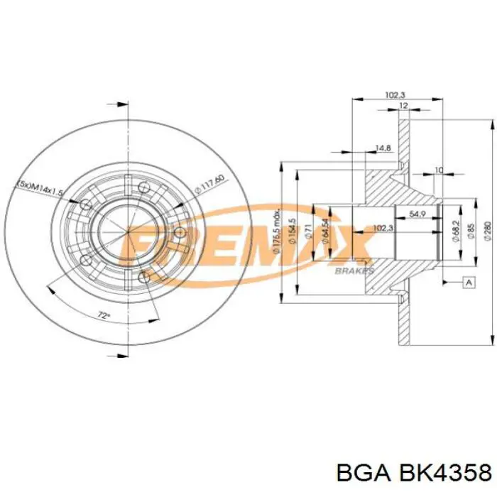 Купить BK4358 BGA Болт ГБЦ