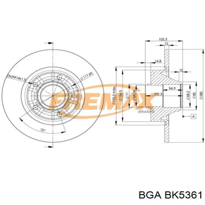 Купить BK5361 BGA Болт ГБЦ