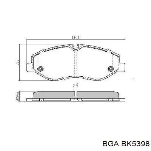 BK5398 BGA Болт крепления головки блока цилиндров