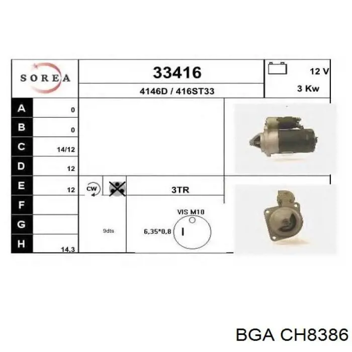 Junta de culata CH8386 BGA