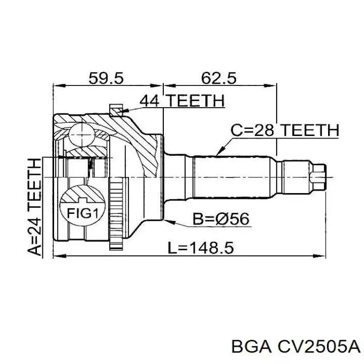 CV2505A BGA Наружная граната